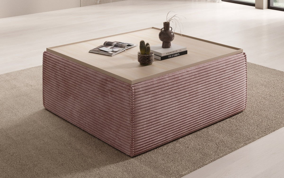 Lesley Cord Beistellhocker: Multifunktionaler Couchtisch mit Stauraum & Stil