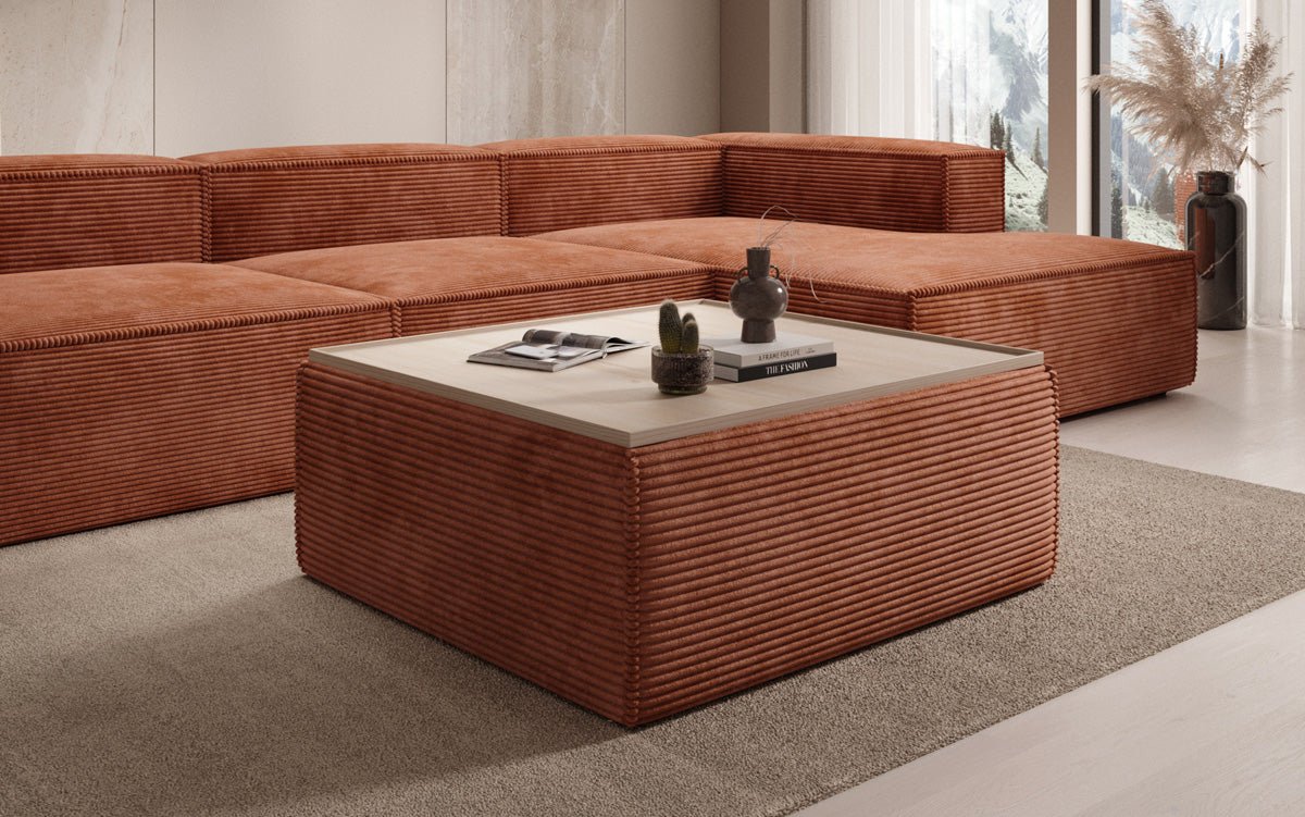 Lesley Cord Beistellhocker: Multifunktionaler Couchtisch mit Stauraum & Stil