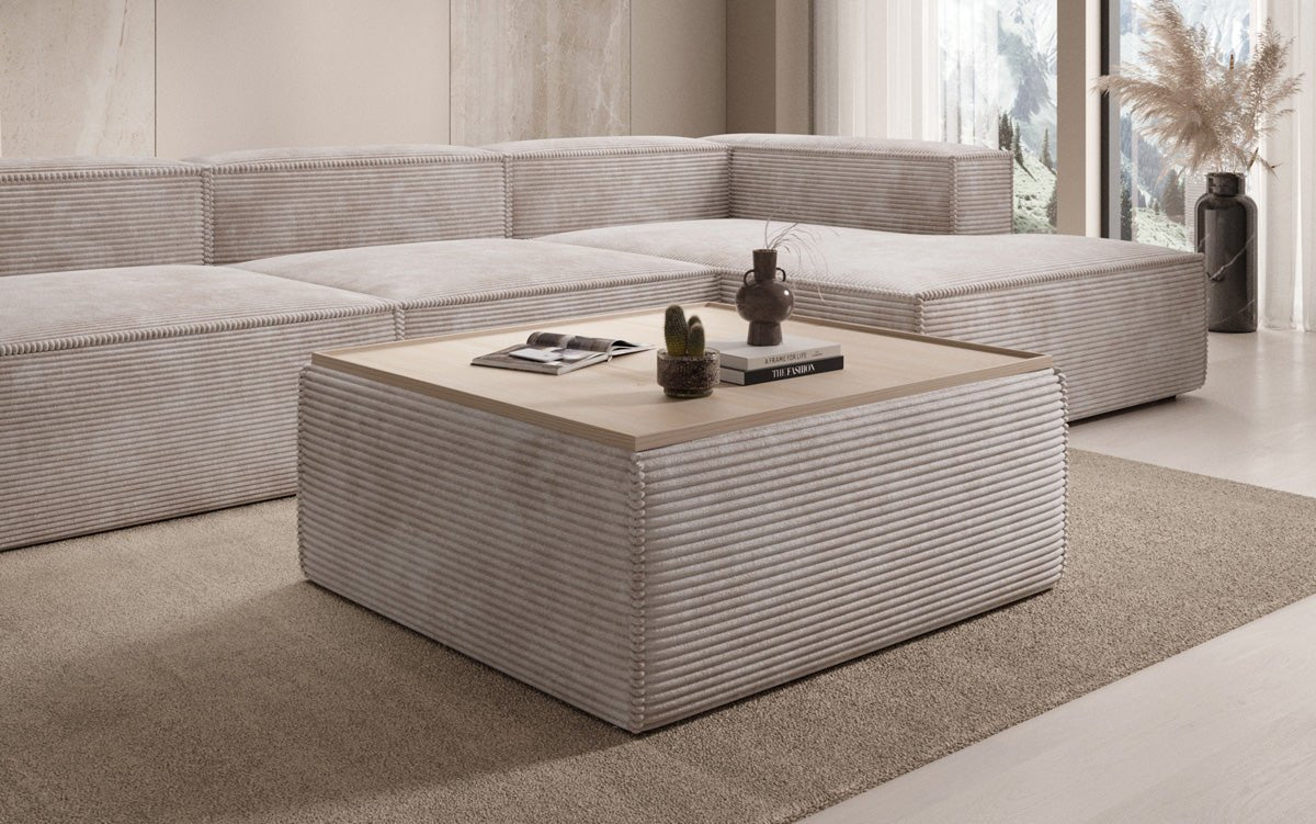 Lesley Cord Beistellhocker: Multifunktionaler Couchtisch mit Stauraum & Stil