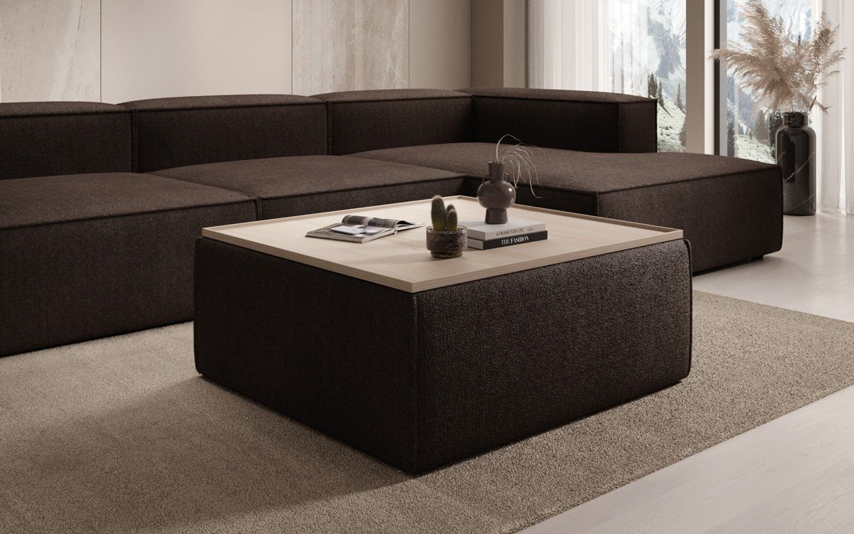 Lesley Bouclé Hocker Couchtisch mit Stauraum – Vielseitiges Möbelstück für Ihr Zuhause