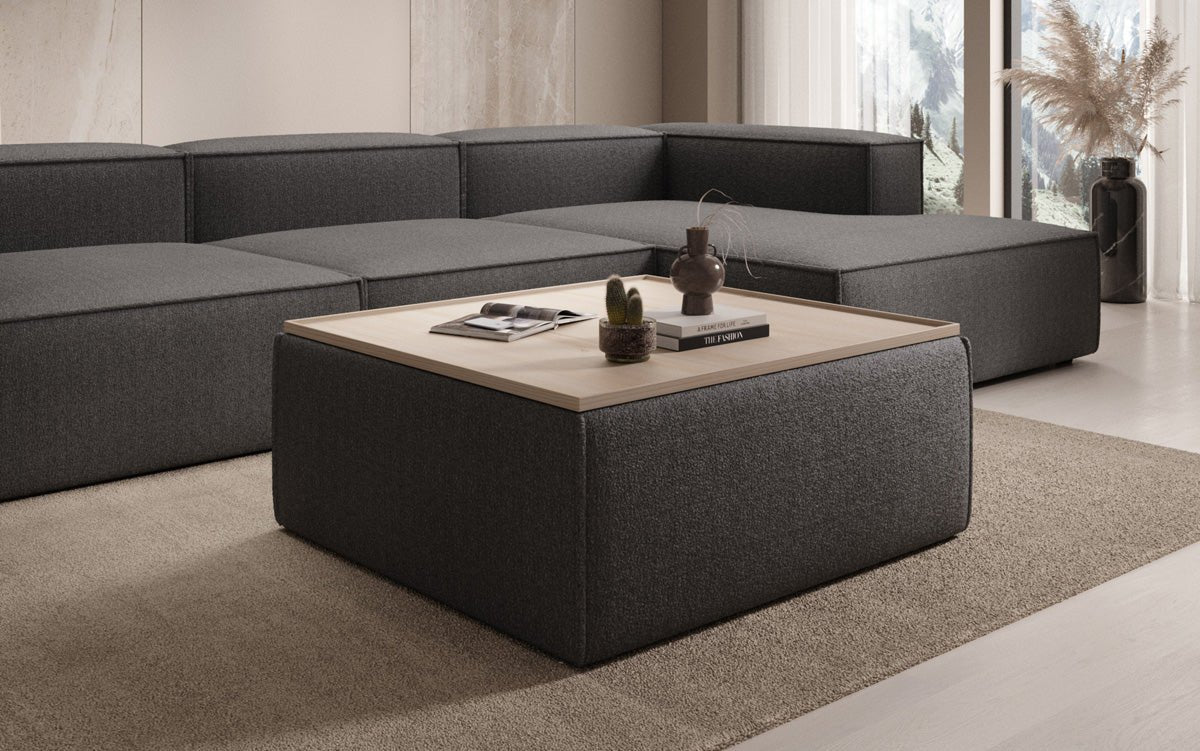 Lesley Bouclé Hocker Couchtisch mit Stauraum – Vielseitiges Möbelstück für Ihr Zuhause