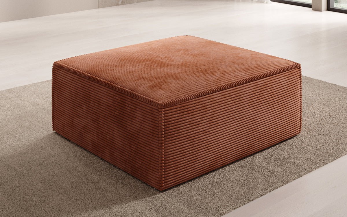 Lesley Luxus Cord Beistellhocker: Moderner, Bequemer Pouf für Ihr Wohnzimmer