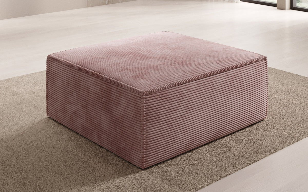 Lesley Luxus Cord Beistellhocker: Moderner, Bequemer Pouf für Ihr Wohnzimmer