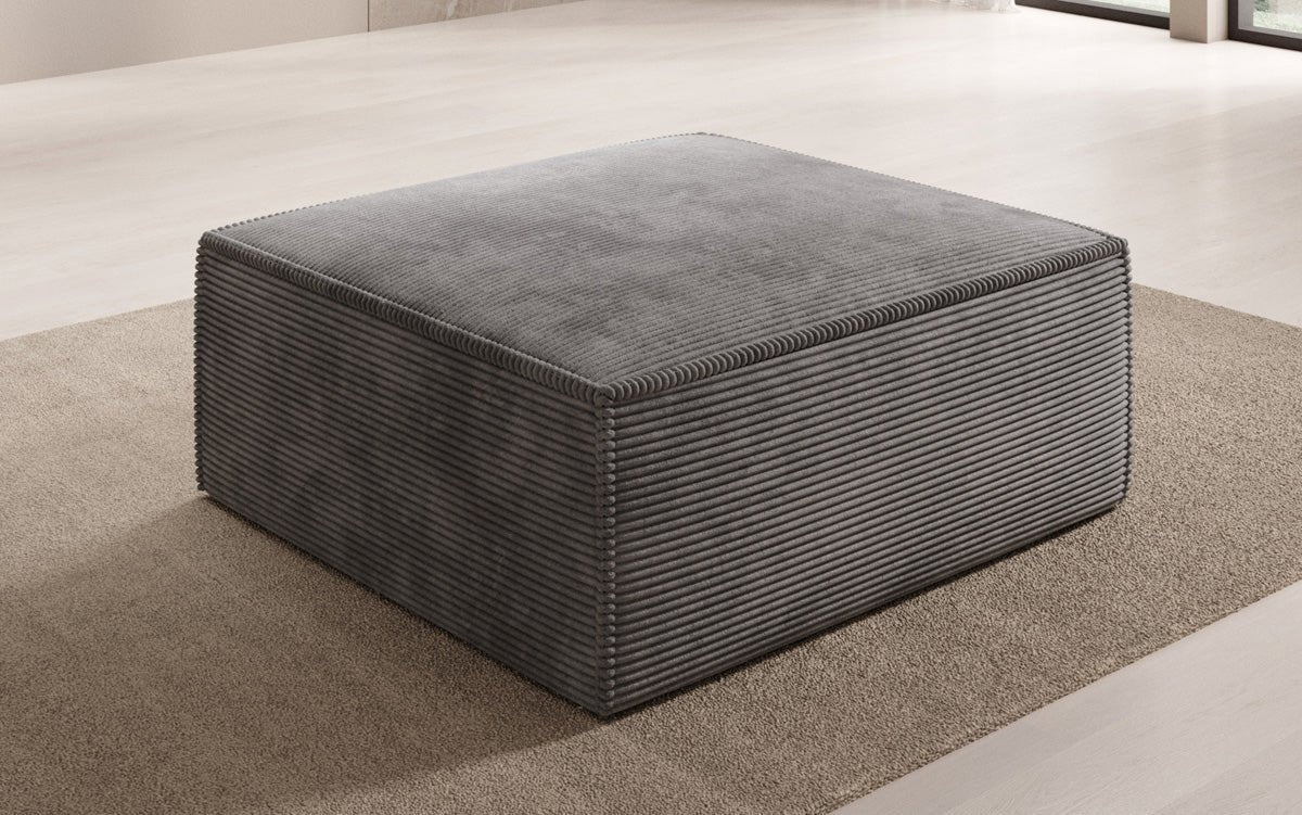 Lesley Samtiger Cord Beistellhocker: Moderner, Gemütlicher Design Akzent für Zuhause