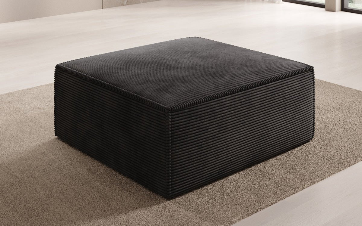 Lesley Samtiger Cord Beistellhocker: Moderner, Gemütlicher Design Akzent für Zuhause