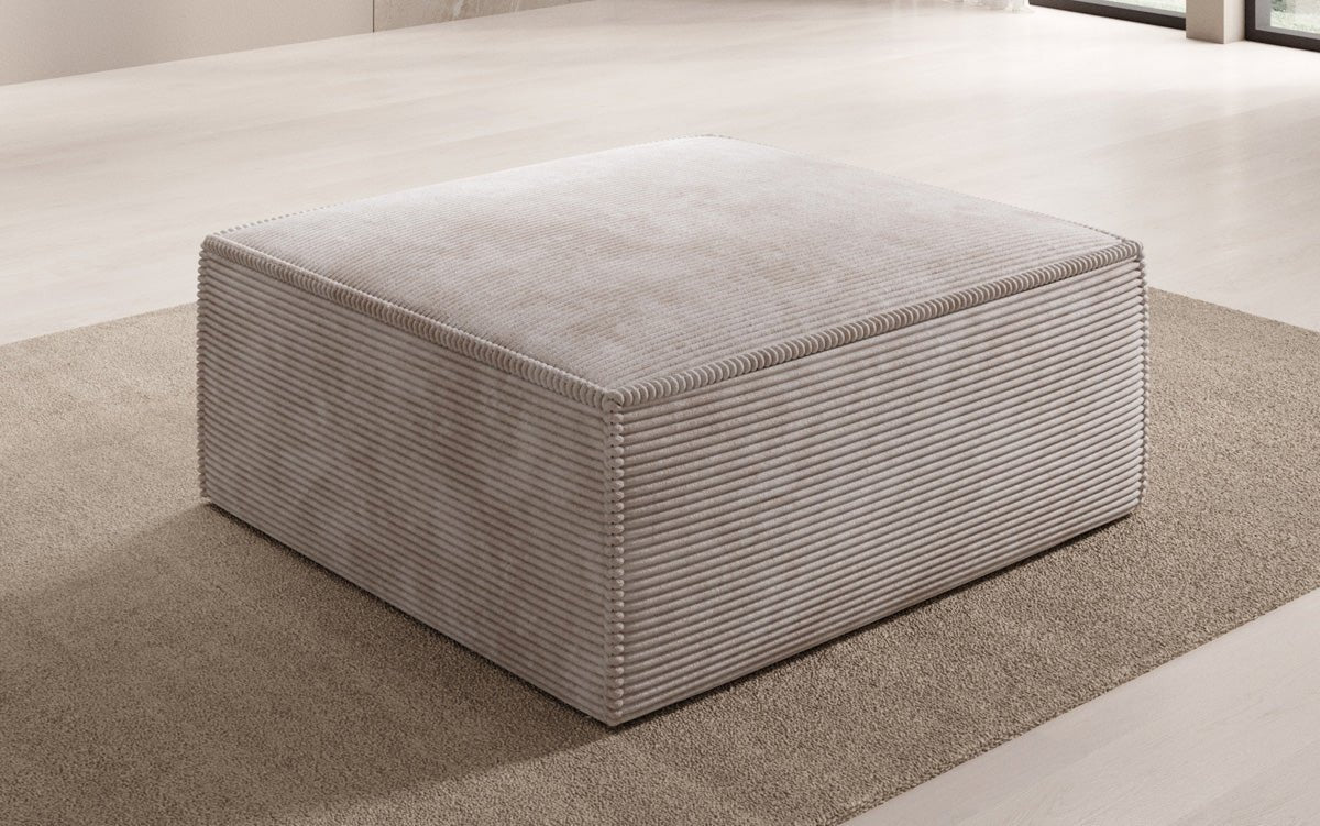 Lesley Samtiger Cord Beistellhocker: Moderner, Gemütlicher Design Akzent für Zuhause