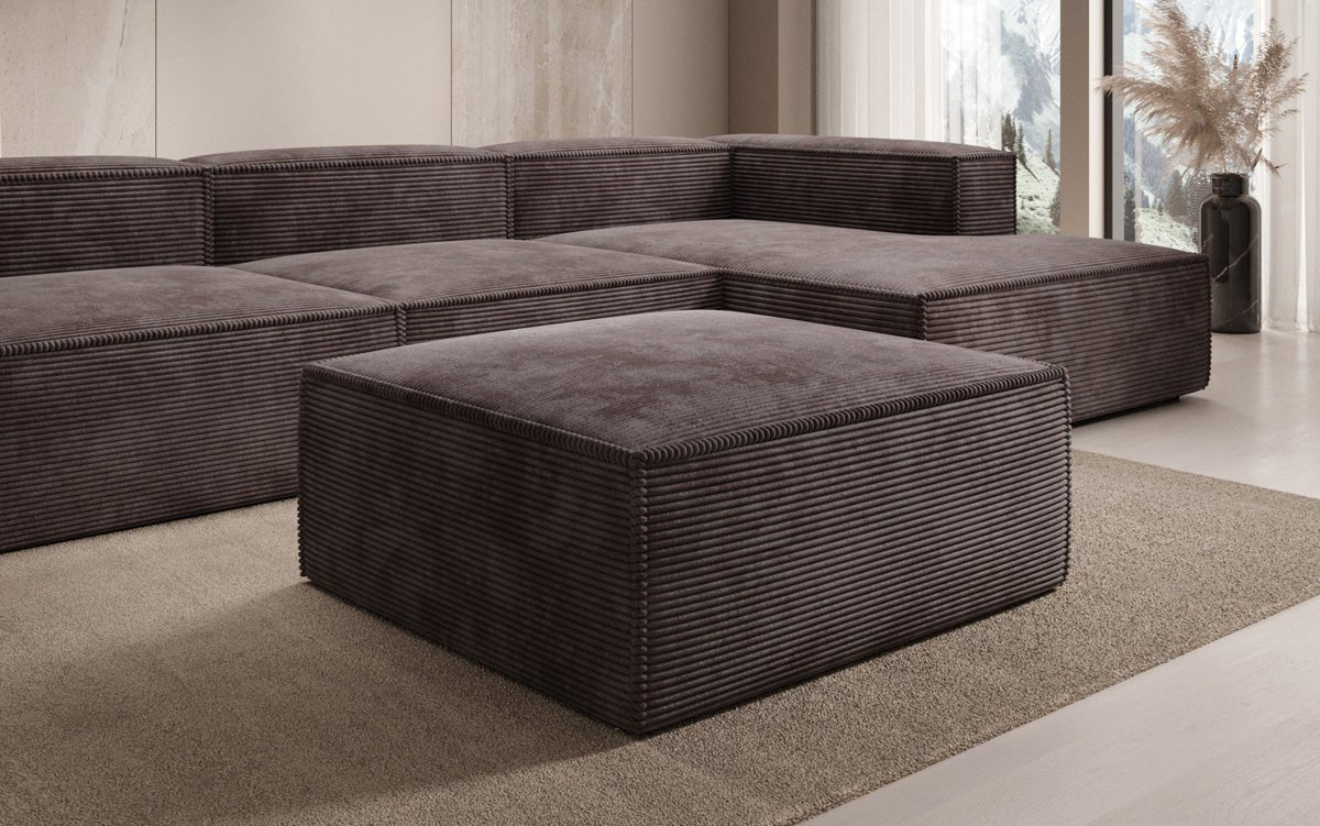 Lesley Samtiger Cord Beistellhocker: Moderner, Gemütlicher Design Akzent für Zuhause