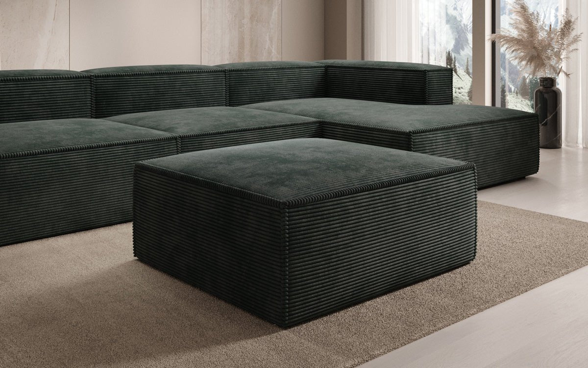 Lesley Luxus Cord Beistellhocker: Moderner, Bequemer Pouf für Ihr Wohnzimmer