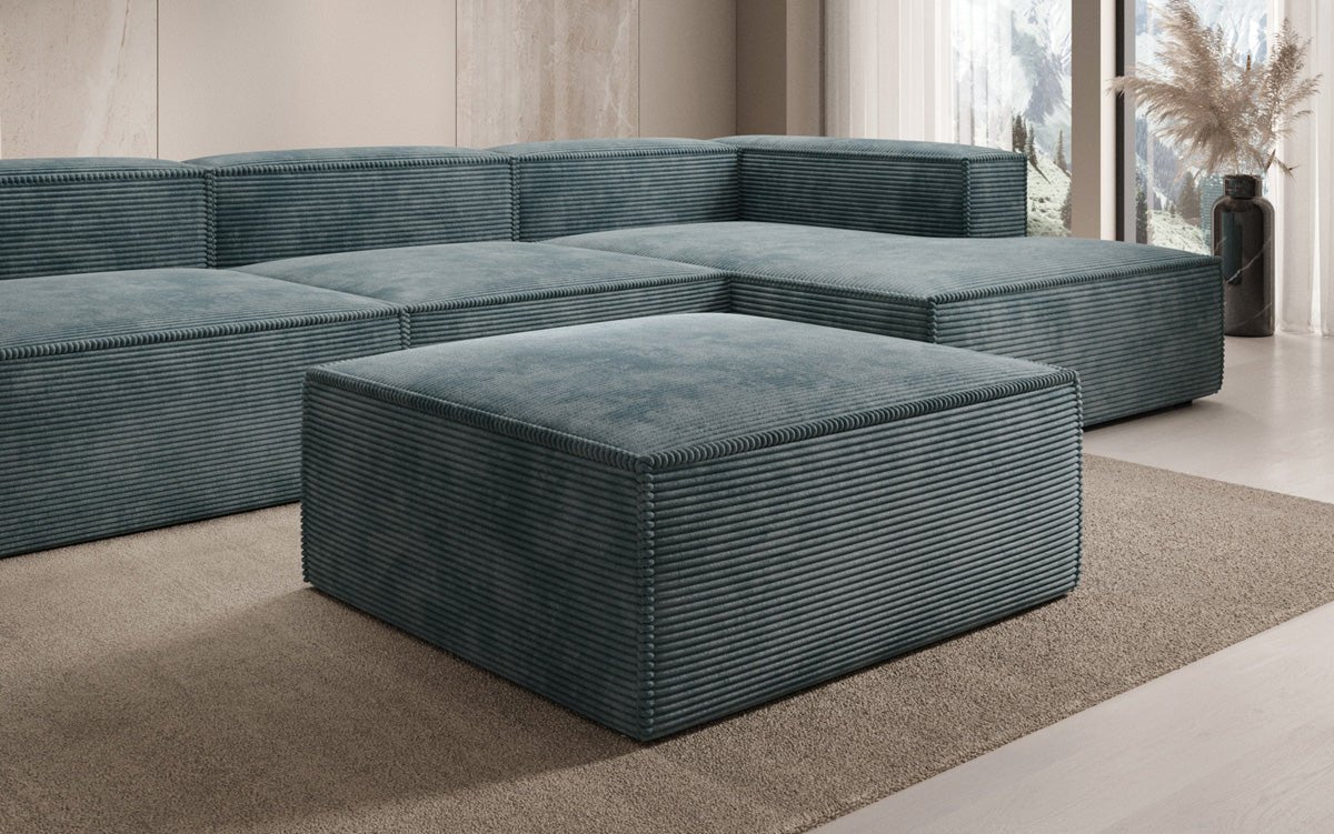 Lesley Samtiger Cord Beistellhocker: Moderner, Gemütlicher Design Akzent für Zuhause