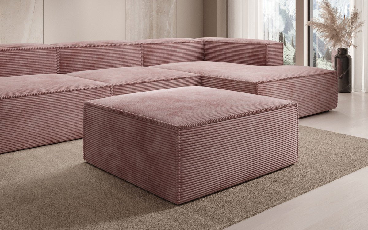 Lesley Samtiger Cord Beistellhocker: Moderner, Gemütlicher Design Akzent für Zuhause