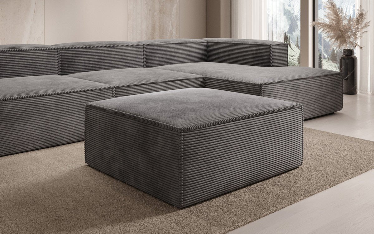 Lesley Samtiger Cord Beistellhocker: Moderner, Gemütlicher Design Akzent für Zuhause