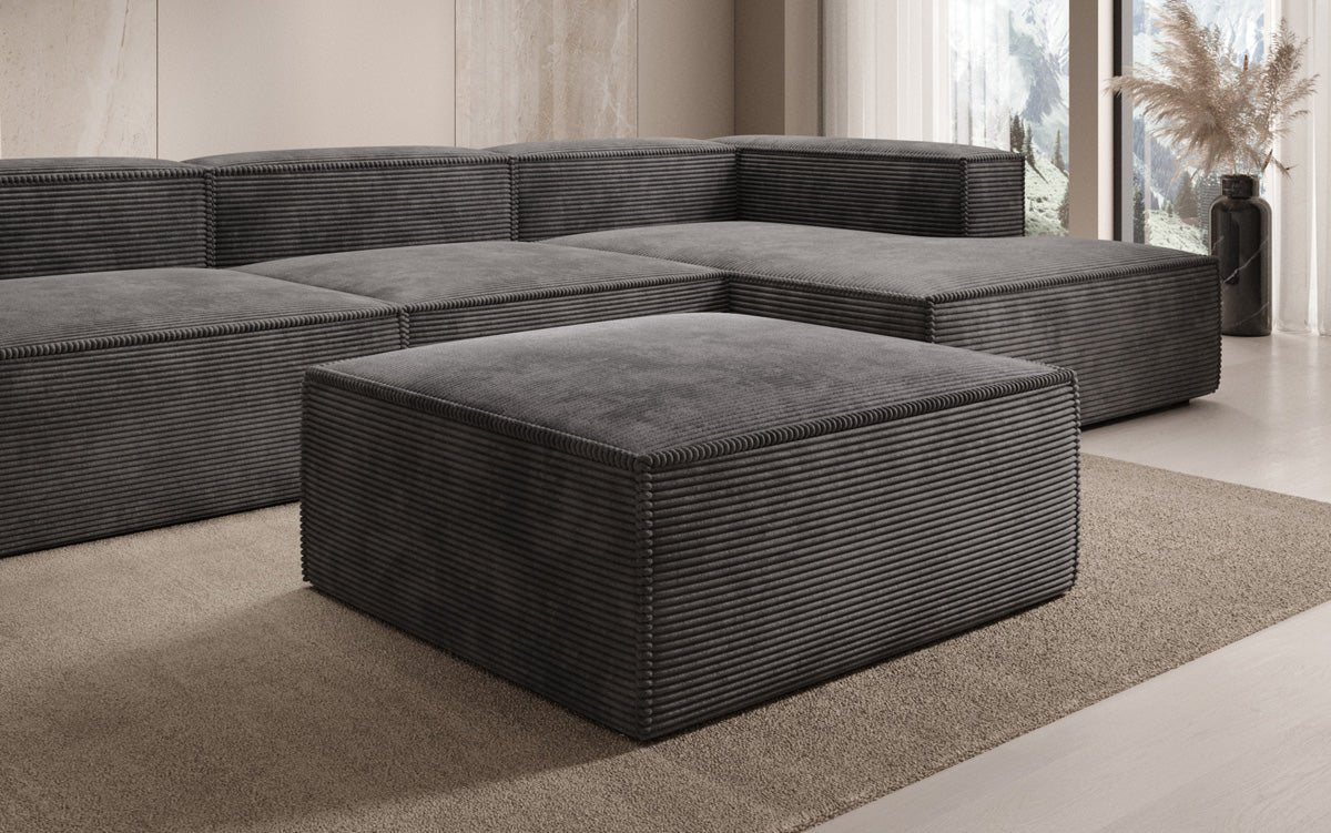 Lesley Luxus Cord Beistellhocker: Moderner, Bequemer Pouf für Ihr Wohnzimmer