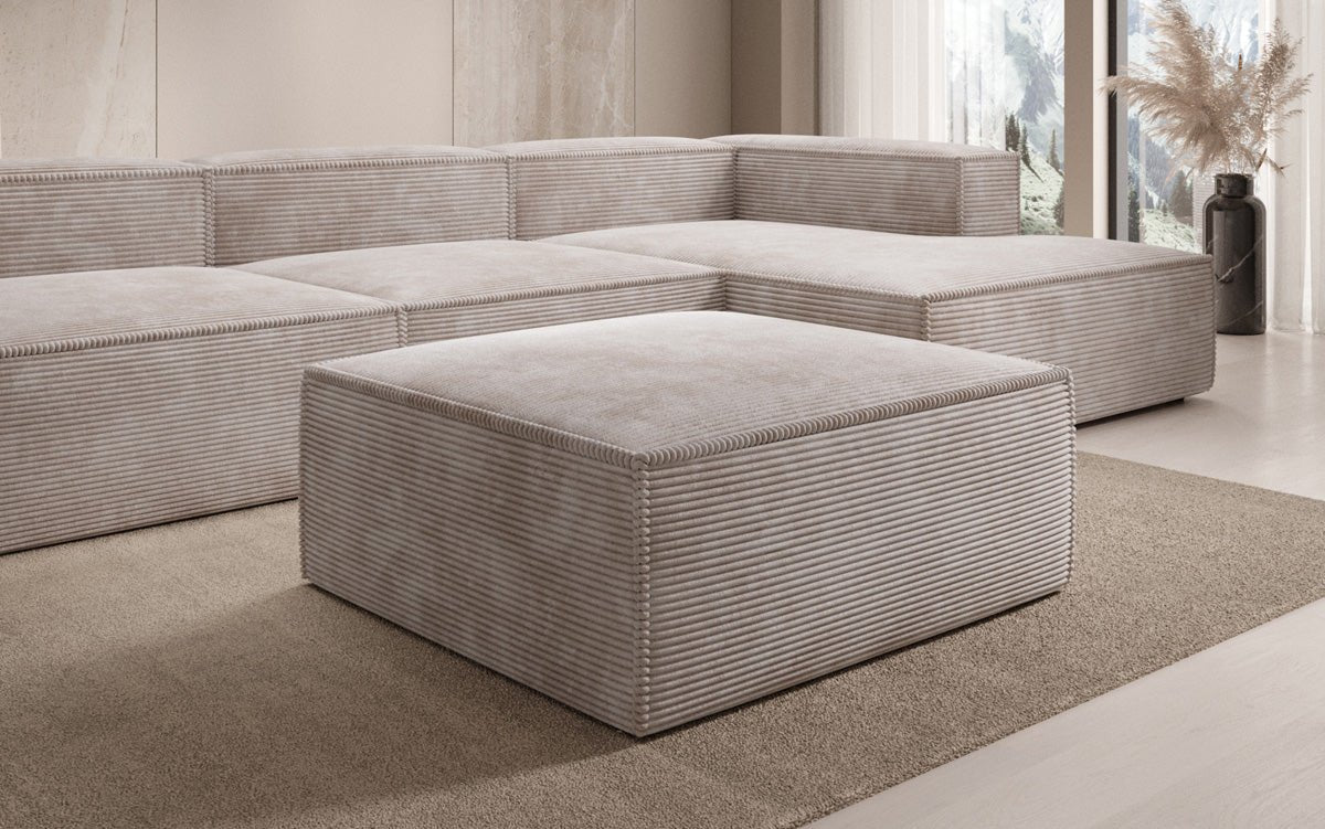 Lesley Samtiger Cord Beistellhocker: Moderner, Gemütlicher Design Akzent für Zuhause