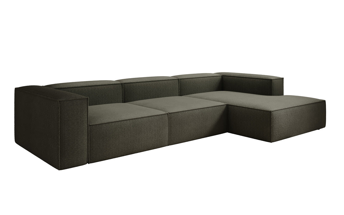 Designer Ecksofa Lesley L: Luxuriöser Bouclé, Modernes Design, Hoher Komfort
