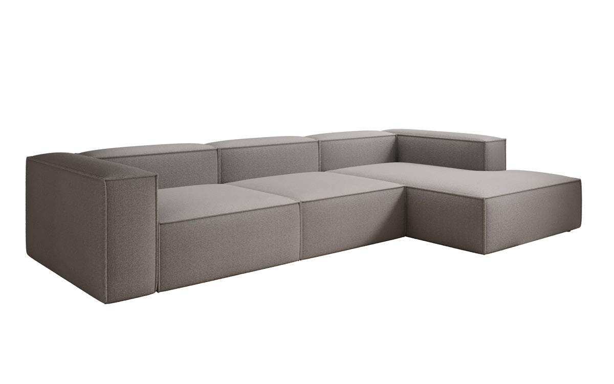 Designer Ecksofa Lesley L: Luxuriöser Bouclé, Modernes Design, Hoher Komfort