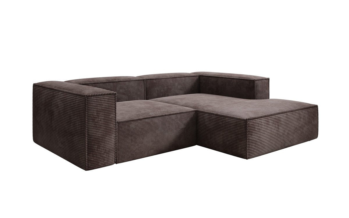 Luxuriöses Ecksofa Lesley L-Form in Cordstoff – Komfort trifft Design