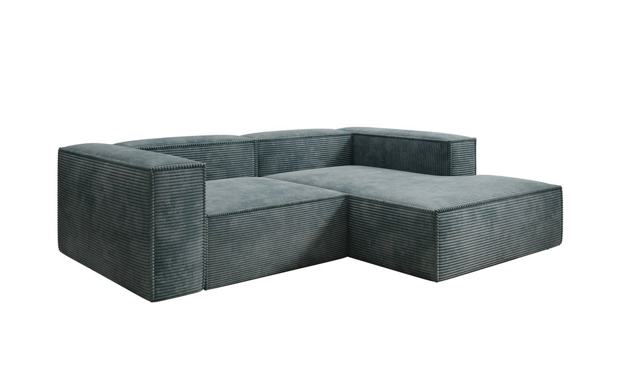 Luxuriöses Ecksofa Lesley L-Form in Cordstoff – Komfort trifft Design