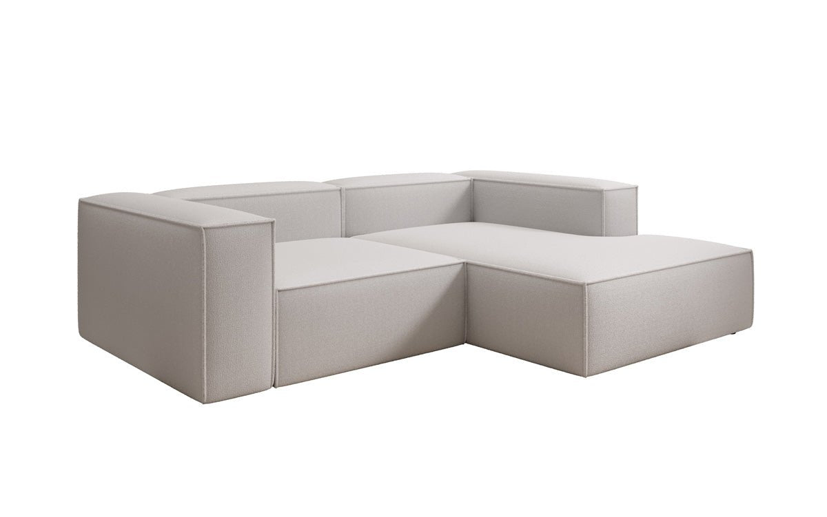 Luxuriöses Designer L-Sofa Lesley Bouclé Stoff Modern Bequem Wohnzimmer Couch