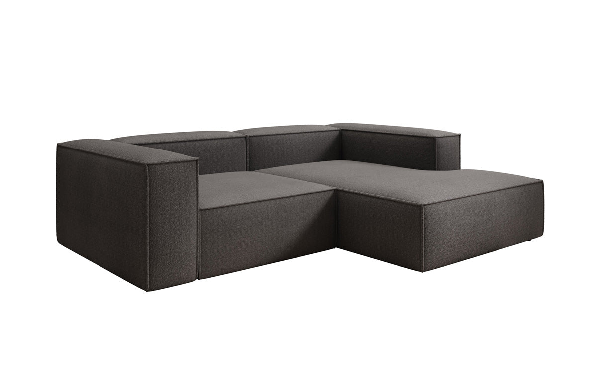 Luxuriöses Designer L-Sofa Lesley Bouclé Stoff Modern Bequem Wohnzimmer Couch