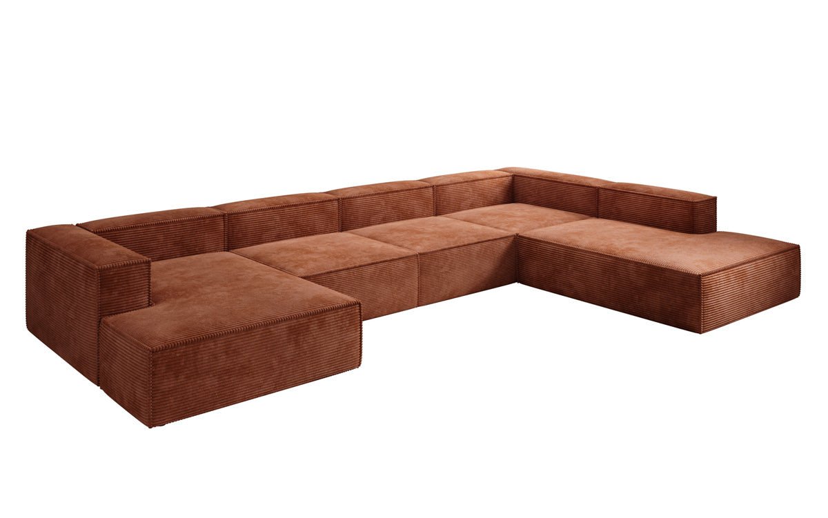 Luxuriöses Lesley U-Form Cordsofa XXL – Modernes Design für Ihr Wohnzimmer
