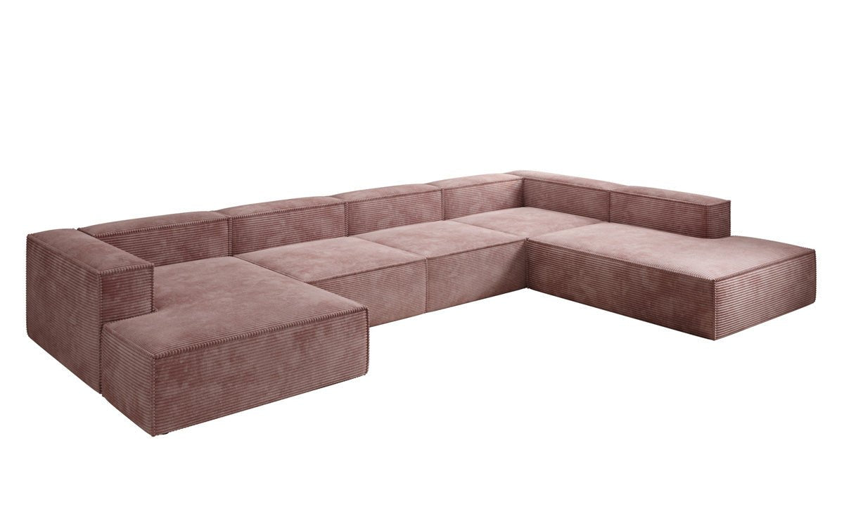 Luxuriöses Lesley U-Form Cordsofa XXL – Modernes Design für Ihr Wohnzimmer