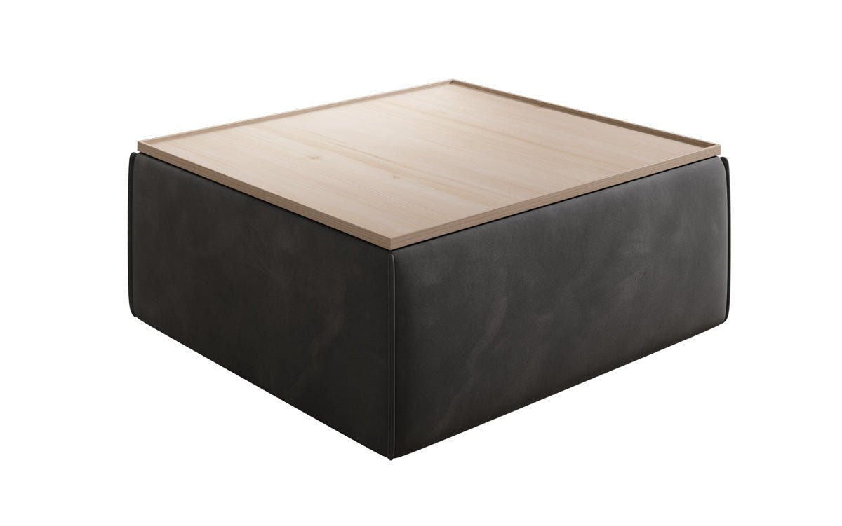 Lesley Samt Hocker Couchtisch mit Stauraum – Multifunktionaler Beistelltisch für Wohnzimmer