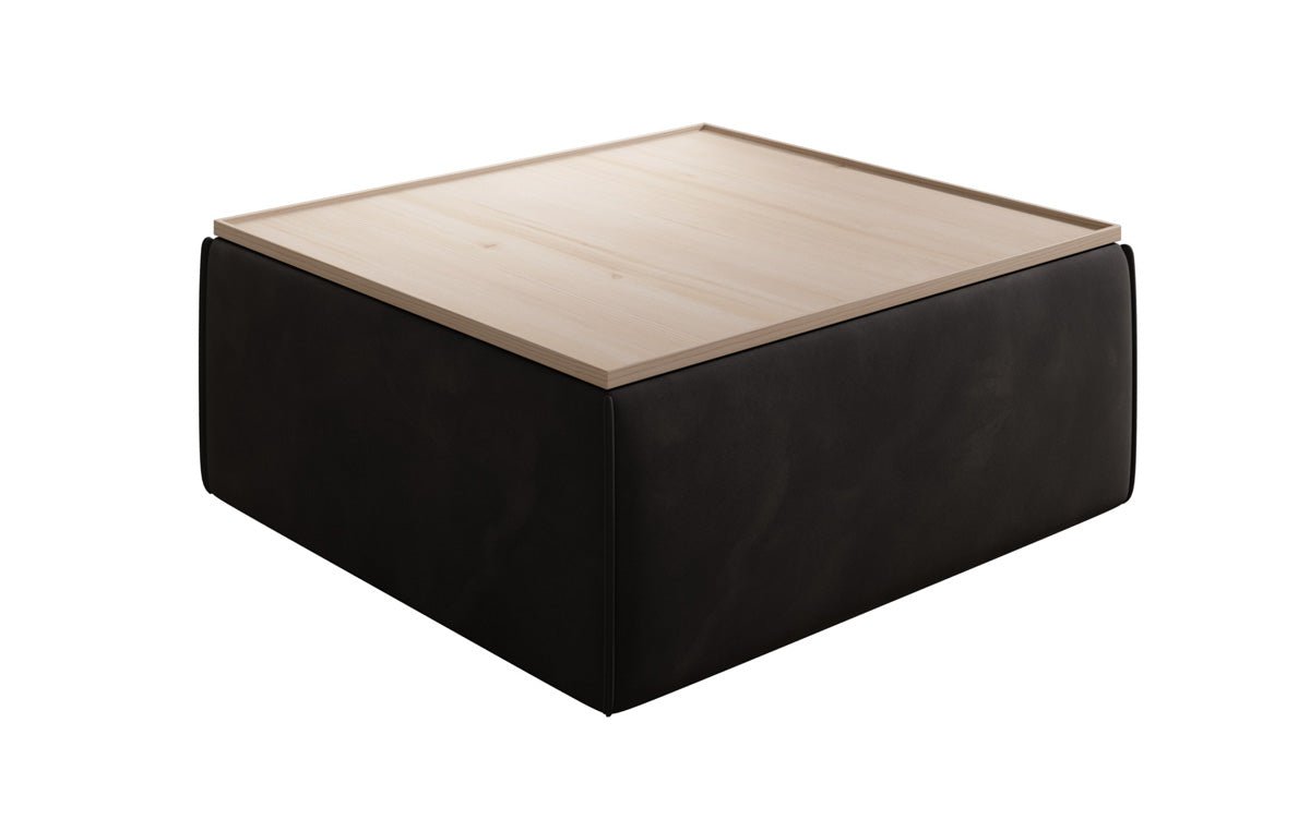 Lesley Samt-Hocker: Eleganter Couchtisch mit Verstecktem Stauraum – Dein Vielseitiger Blickfang