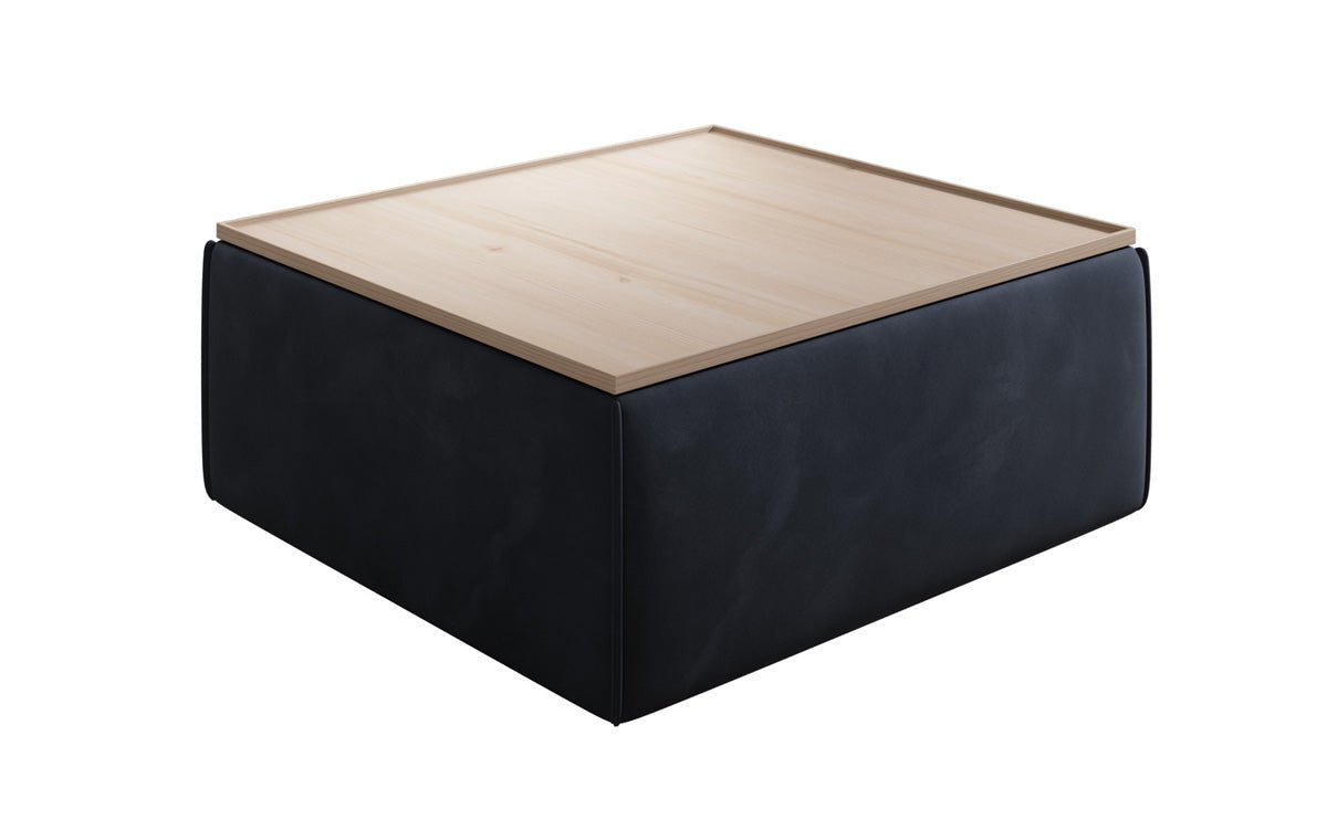 Lesley Samt Hocker Couchtisch mit Stauraum – Multifunktionaler Beistelltisch für Wohnzimmer