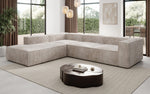 Lade das Bild in den Galerie-Viewer, Luxuriöses Cord Ecksofa Lesley L mit langer Ottomane – Vielseitig & Modern