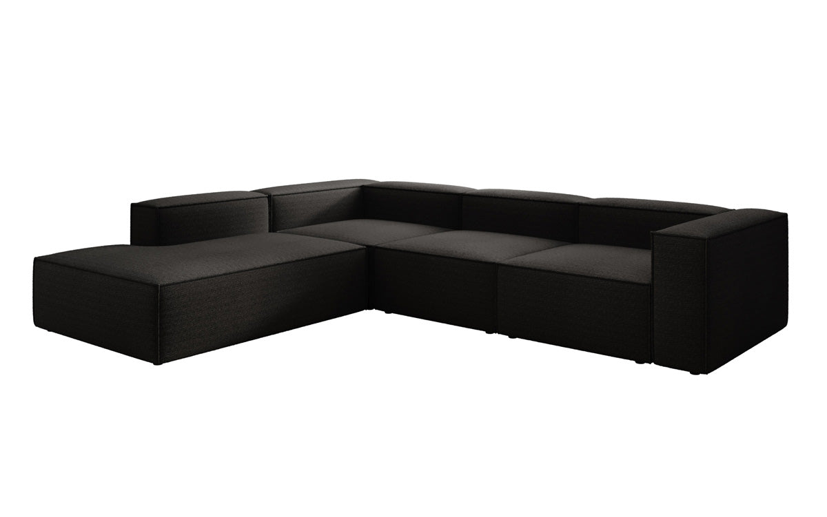 Luxuriöses Designer L-Sofa Lesley mit langer Ottomane – Modern, Komfortabel, Bouclé-Stoff