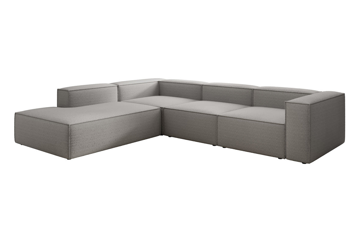 Luxuriöses L-Form Bouclé Designer Sofa Lesley L mit Langer Ottomane