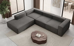 Lade das Bild in den Galerie-Viewer, Luxuriöses Designer L-Sofa Lesley mit langer Ottomane – Modern, Komfortabel, Bouclé-Stoff