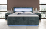 Lade das Bild in den Galerie-Viewer, Luxuriöses Boxspringbett Relax: Komfort, LED-Beleuchtung, Stauraum & USB-Anschluss im Cord-Design