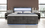 Lade das Bild in den Galerie-Viewer, Boxspringbett Relax: Modernes Cord-Bett mit LED, Stauraum & USB-C