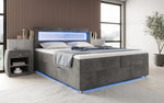 Lade das Bild in den Galerie-Viewer, Boxspringbett Relax: Modernes Cord-Bett mit LED, Stauraum & USB-C