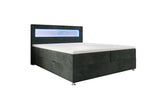 Lade das Bild in den Galerie-Viewer, Luxuriöses Boxspringbett Relax: Komfort, LED-Beleuchtung, Stauraum & USB-Anschluss im Cord-Design