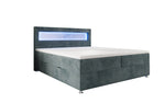 Lade das Bild in den Galerie-Viewer, Boxspringbett Relax: Modernes Cord-Bett mit LED, Stauraum & USB-C