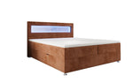 Lade das Bild in den Galerie-Viewer, Boxspringbett Relax: Modernes Cord-Bett mit LED, Stauraum & USB-C