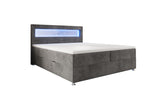 Lade das Bild in den Galerie-Viewer, Boxspringbett Relax: Modernes Cord-Bett mit LED, Stauraum & USB-C