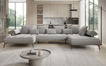 Lade das Bild in den Galerie-Viewer, Luxuriöses Designer U-Sofa Sydney Bouclé – Elektrische Schlaffunktion, Stauraum, Höchster Komfort