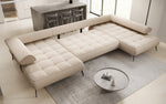 Lade das Bild in den Galerie-Viewer, Luxuriöses Designer U-Sofa Sydney mit elektrischer Schlaffunktion & Bouclé-Stoff