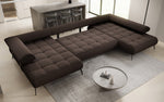 Lade das Bild in den Galerie-Viewer, Luxuriöses Designer U-Sofa Sydney mit elektrischer Schlaffunktion & Bouclé-Stoff