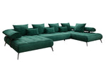 Lade das Bild in den Galerie-Viewer, Luxuriöses Sydney U-Sofa aus Samt mit Elektrischer Schlaffunktion & Stauraum