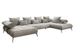Lade das Bild in den Galerie-Viewer, Luxuriöses Sydney U-Sofa aus Samt mit Elektrischer Schlaffunktion & Stauraum