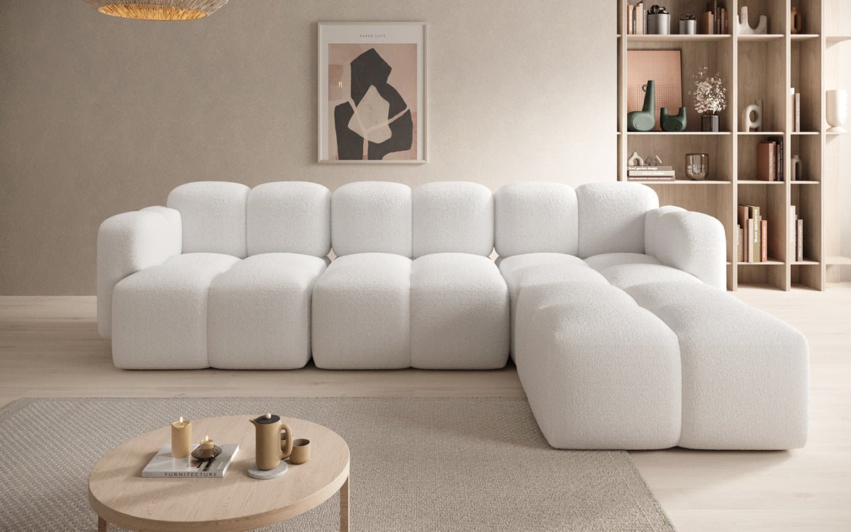 Luxuriöses Designer L-Sofa Celly: Stilvolles Bouclé Ecksofa für Ihr Traum-Wohnzimmer