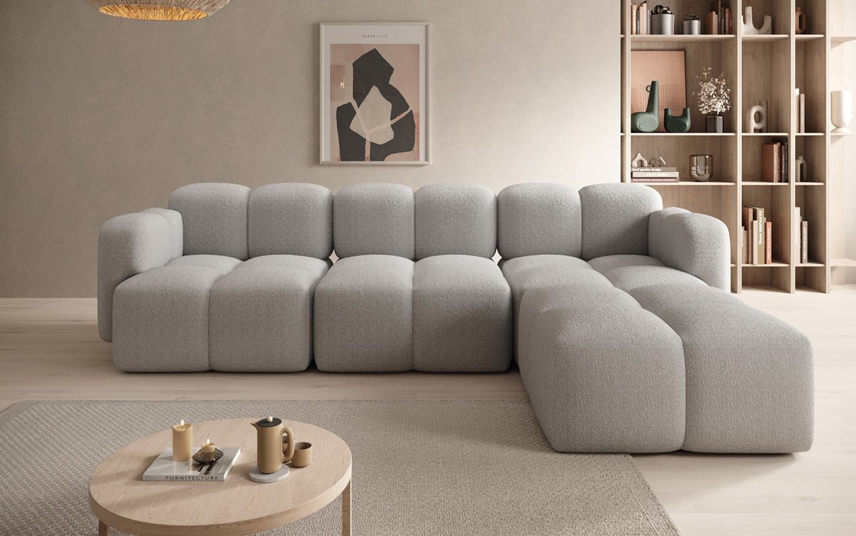 Luxuriöses Designer L-Sofa Celly: Stilvolles Bouclé Ecksofa für Ihr Traum-Wohnzimmer