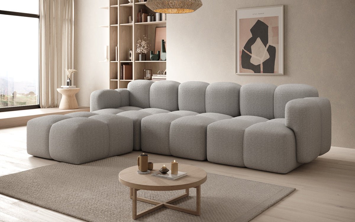 Luxuriöses Designer L-Sofa Celly: Stilvolles Bouclé Ecksofa für Ihr Traum-Wohnzimmer