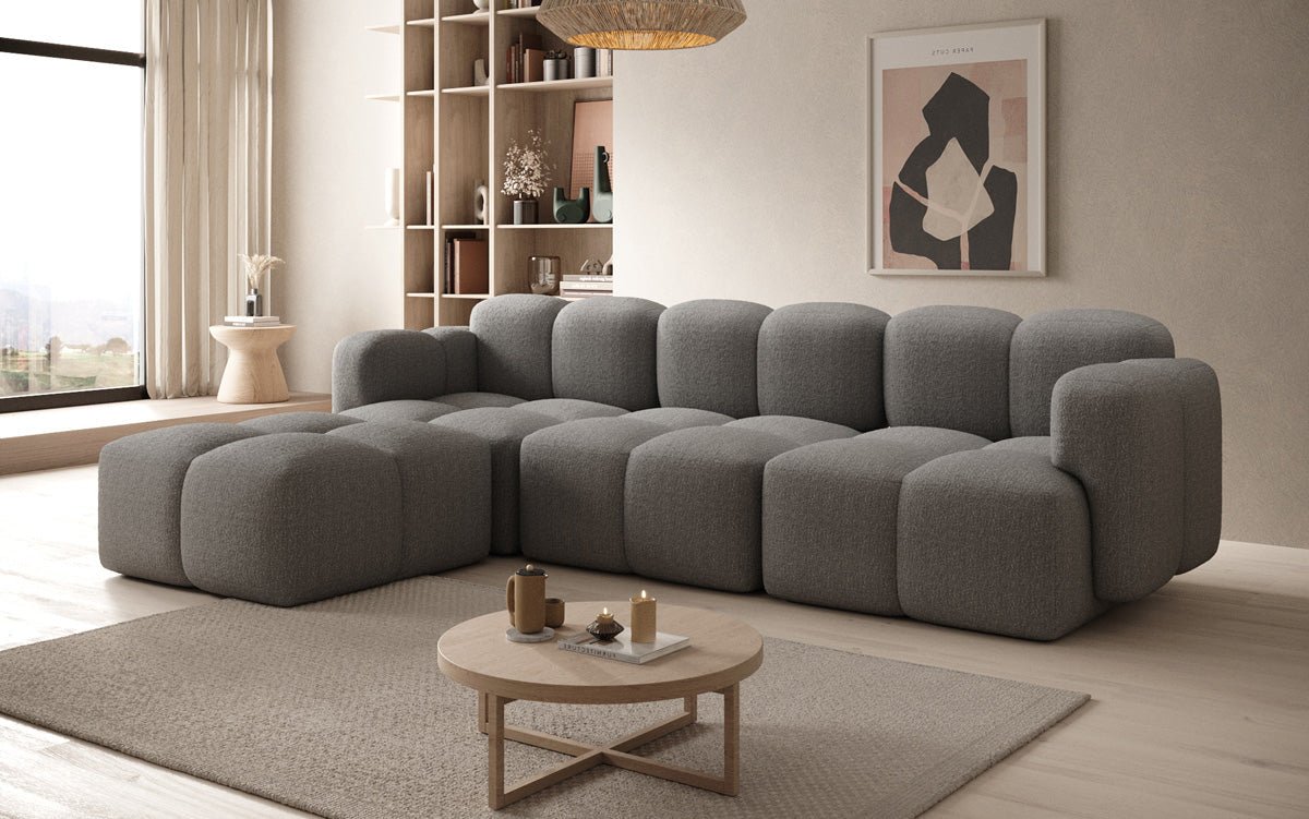 Luxuriöses Designer L-Sofa Celly: Stilvolles Bouclé Ecksofa für Ihr Traum-Wohnzimmer