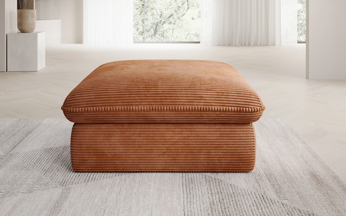 Gemütlicher Kord Beistellhocker Cuddle 90x90cm – Vielseitiger Pouf für Ihr Zuhause