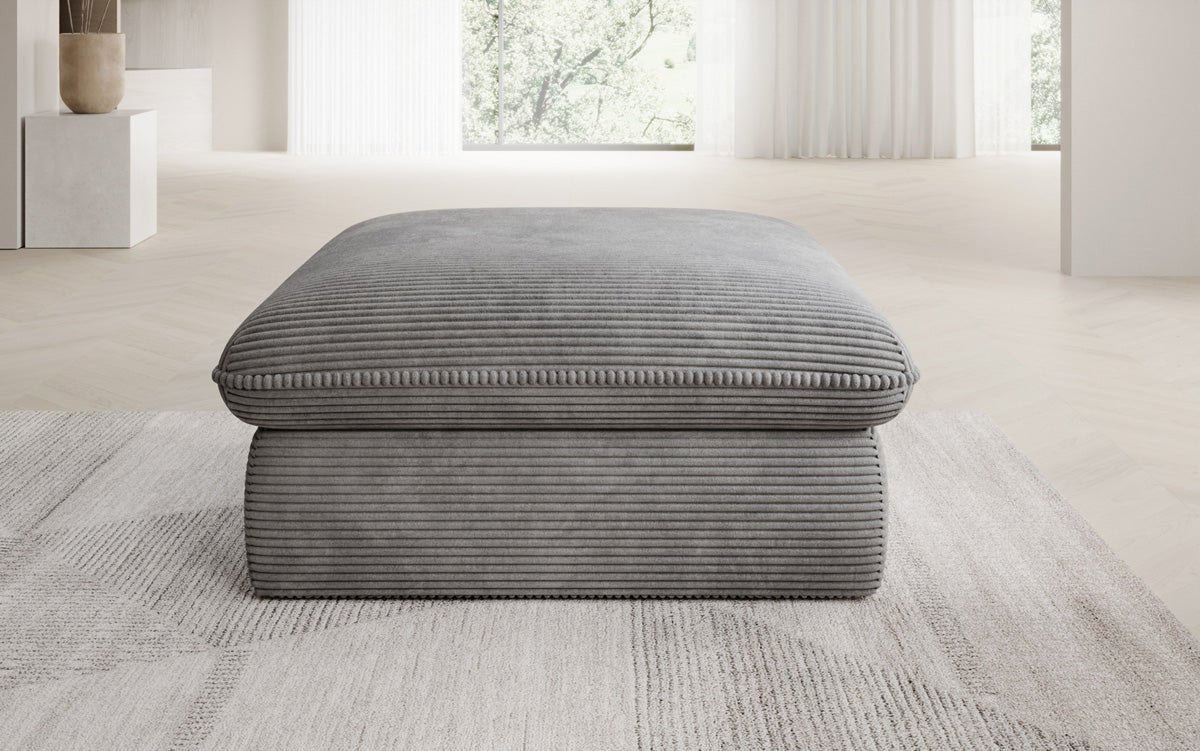 Gemütlicher Kord Beistellhocker Cuddle 90x90cm – Vielseitiger Pouf für Ihr Zuhause